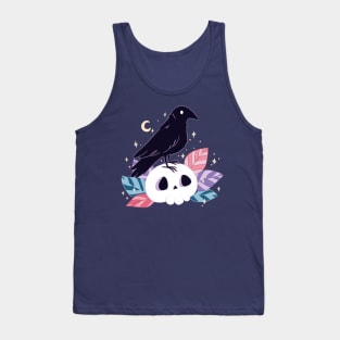 Crow on a skull Tank Top